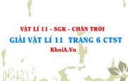 Giải Vật lí 11 trang 6 Chân trời Sáng tạo